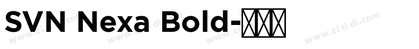 SVN Nexa Bold字体转换